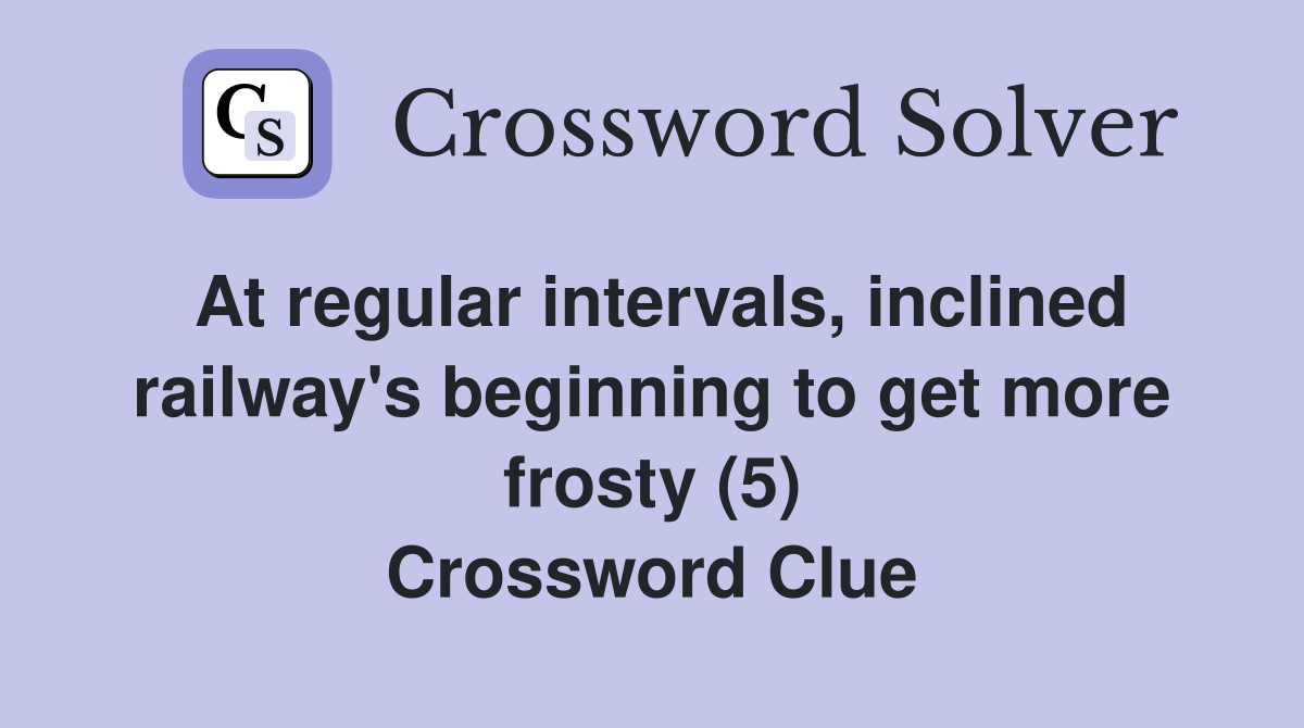 At regular intervals, inclined railway's beginning to get more frosty